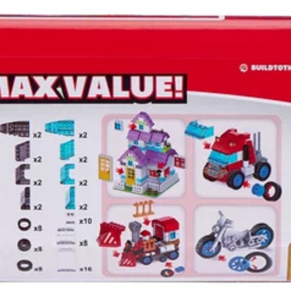 NEW MAX Build More Premium Building Bricks Accessories & Wheels Set (250 Pieces) - Picture 7 of 11